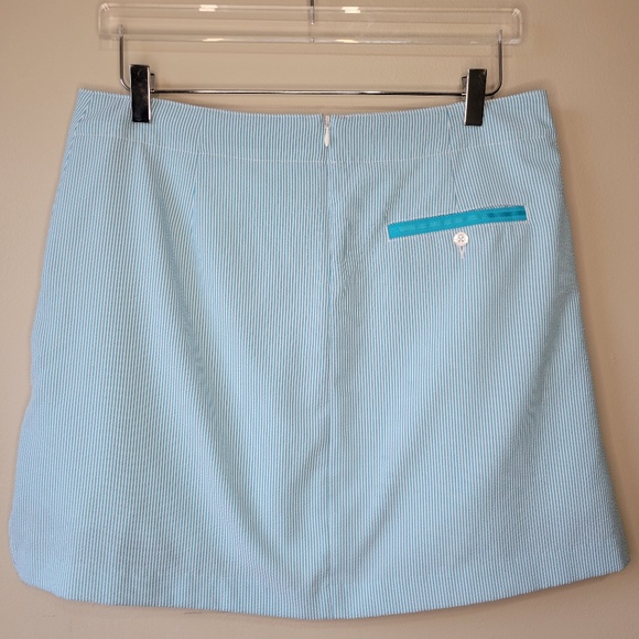 Lady Hagen Blue & White Pin Striped Skort Textured Size 10 Athletic Golf - Picture 6 of 11